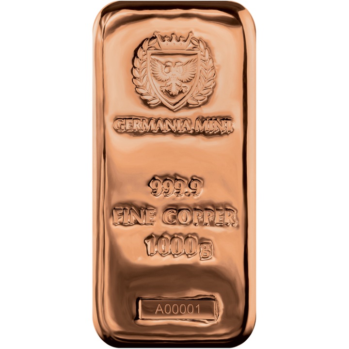 Lingou Cupru Germania Mint, 1 kg, puritate 999