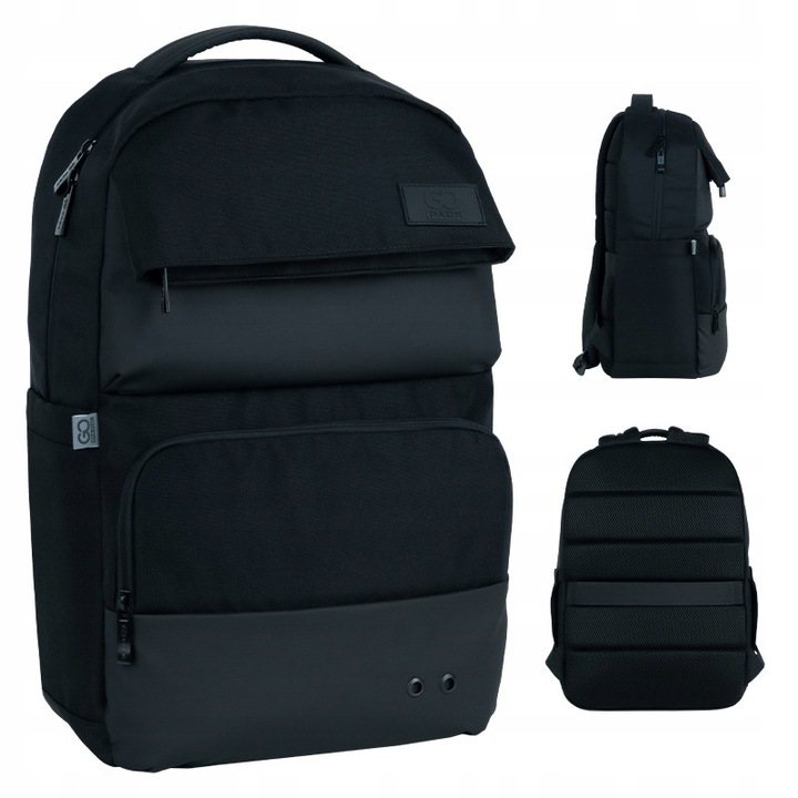 Rucsac scolar pentru adolescenti, negru, pentru laptop si calatorii GoPack