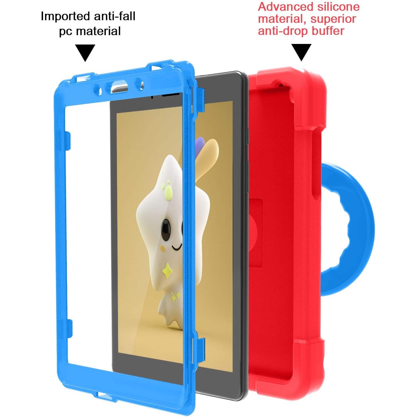 Husa Sigloo pentru tableta Apple Ipad 9/8/7 (2021/2020/2019), 10.2'', robusta, cu stand, usoara, rezistenta la socuri, prietenoasa cu copiii, Rosu