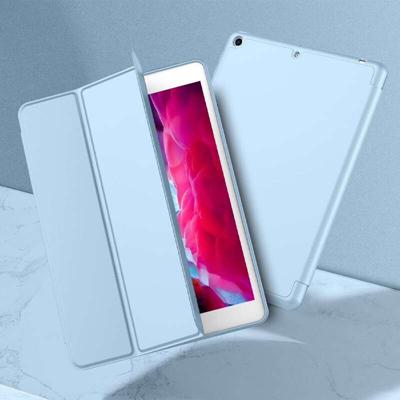 Husa tip Carte cu Suport Pix pentru Apple iPad 10.2 inch 7/8/9, 2019/2020/2021, Protectie completa, Pliabila, Turcoaz