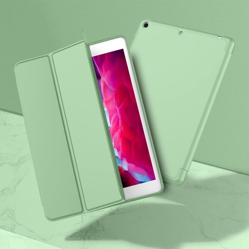 Husa tip Carte cu Suport Pix pentru Apple iPad 10.2 inch 7/8/9, 2019/2020/2021, Protectie completa, Pliabila, Verde Menta