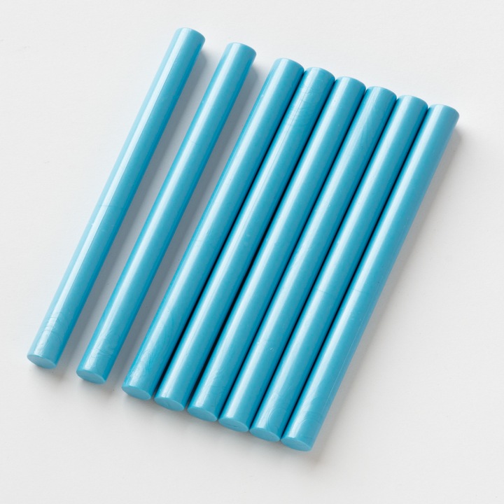 Batoane ceara pentru sigilii de ceara, Mariart, culoare Albastru, diametru 11mm, cantitate pentru 60 sigilii, invitatii nunta, botez, artizanat, plicuri, papetarie evenimente