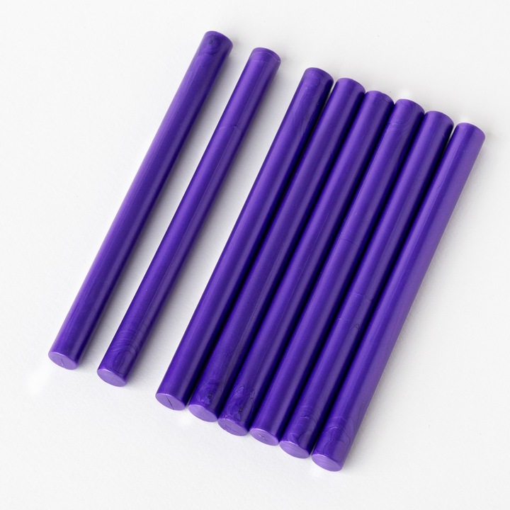 Batoane ceara pentru sigilii de ceara, Mariart, culoare Mov, diametru 11mm, cantitate pentru 70 sigilii, invitatii nunta, botez, artizanat, plicuri, papetarie evenimente