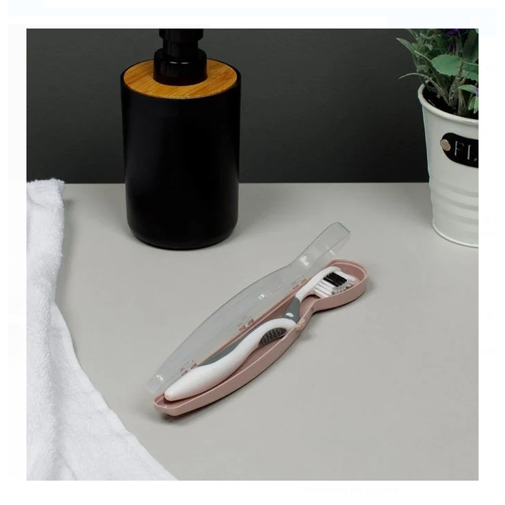 Nude műanyag utazó fogkefe tok 20,5 cm