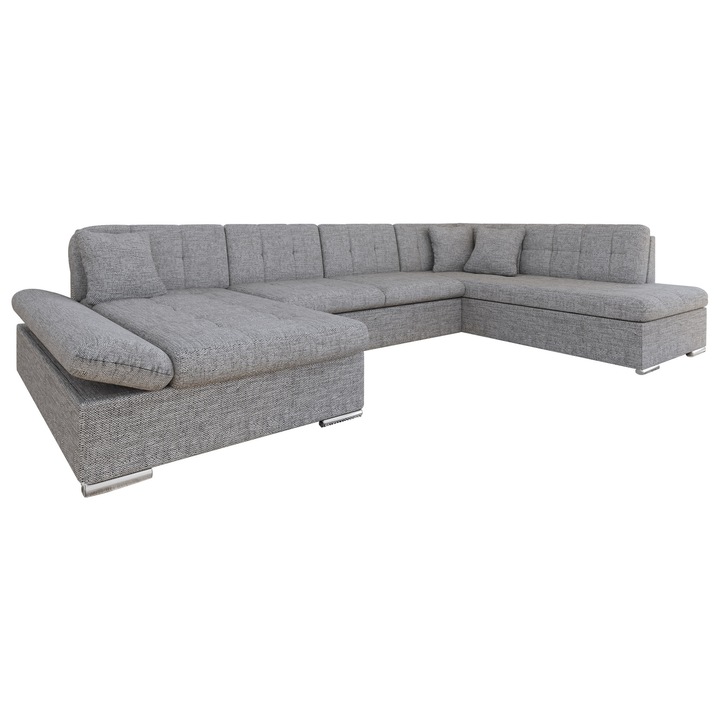 Coltar rabatabil Genero Stanga, MIRJAN 24, gri, 205x345x76 cm