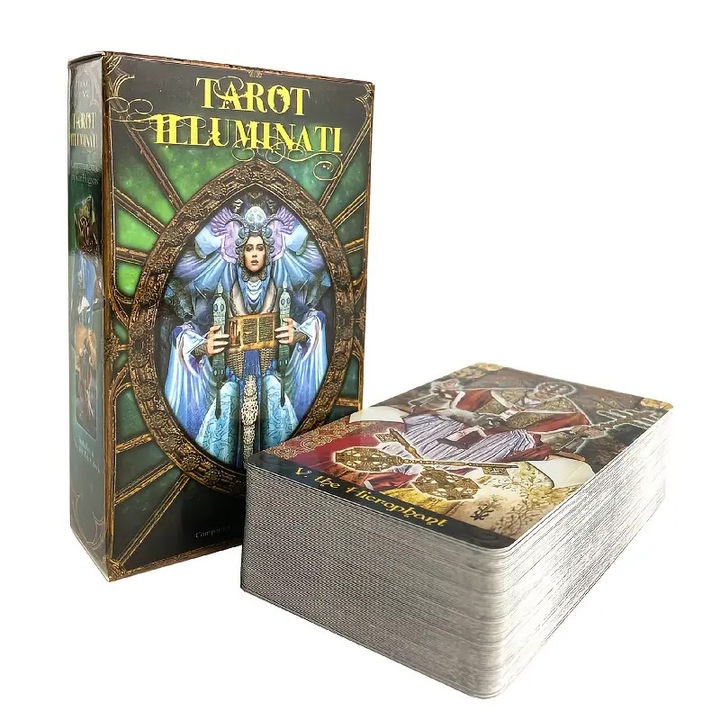 Carti Tarot Midi, Illuminati, Llewellyn, Erik C. Dunne & Kim Huggens, 2025, 10.5 x 6.2 cm