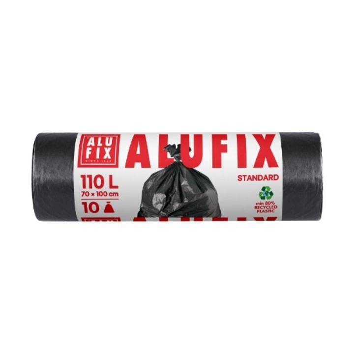 Saci menajeri Alufix 110L, 10 buc, negru, 70x100cm