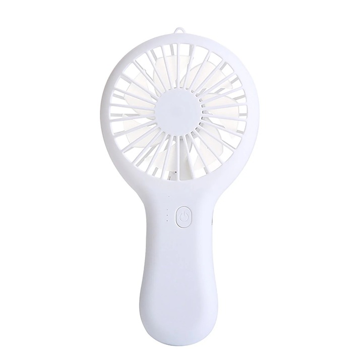 YANYXR mini hordozható ventilátor, fehér, állítható, USB, 7 lapátos, 3.7V, 10x5x2cm