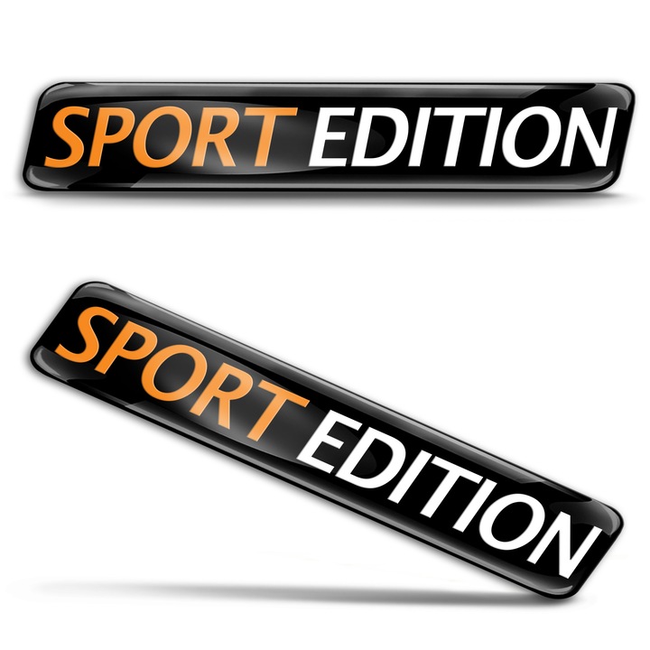 Set autocolante 3D din silicon Biomar Labs, Sport Edition, galben/negru, 70 mm x 13 mm, KS 30