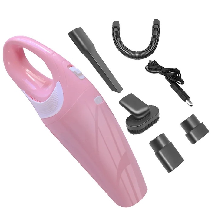 Aspirator portabil YANYXR 120W umed-uscat roz 35x11cm