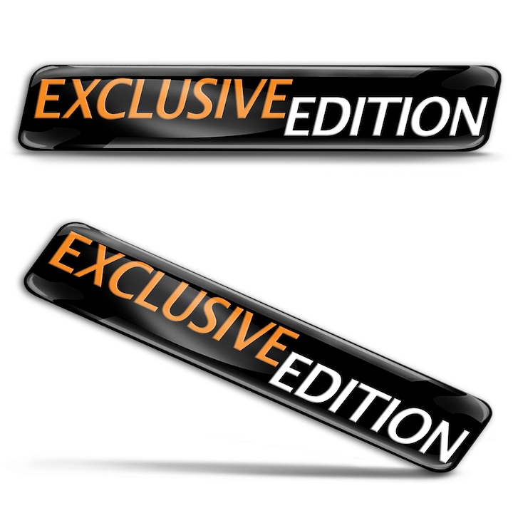 Set autocolante 3D din silicon Biomar Labs, editie exclusiva, portocaliu/negru, 70mm x 13mm KS 177