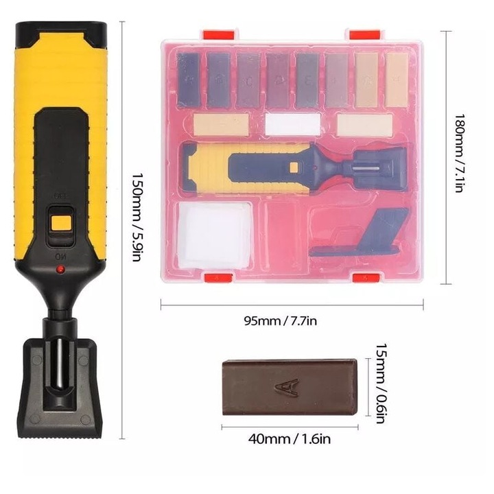 Kit de reparare zgarieturi pentru parchet din lemn, cu marker de acoperire, rasina de inalta calitate, pentru diverse suprafete, set.