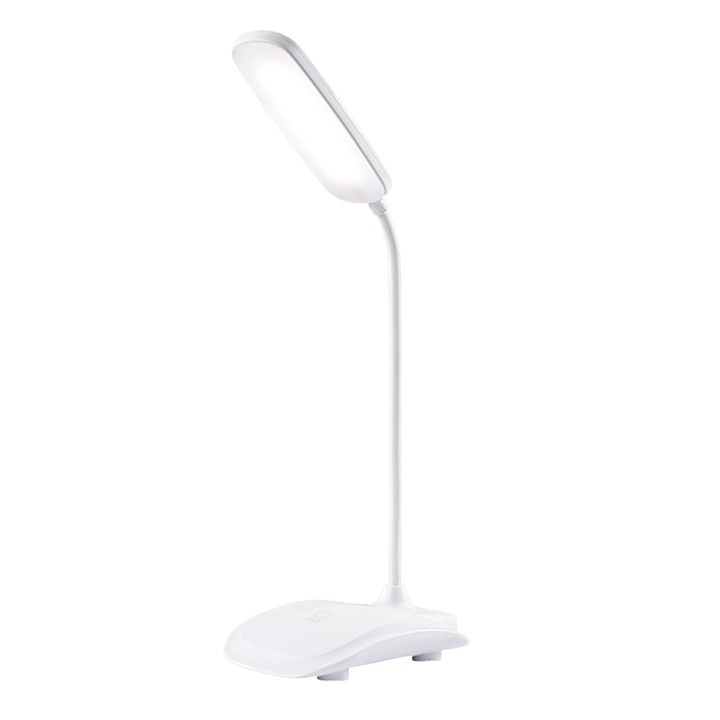 LED asztali lámpa, 3 színű, fehér, 360°-ban forgatható