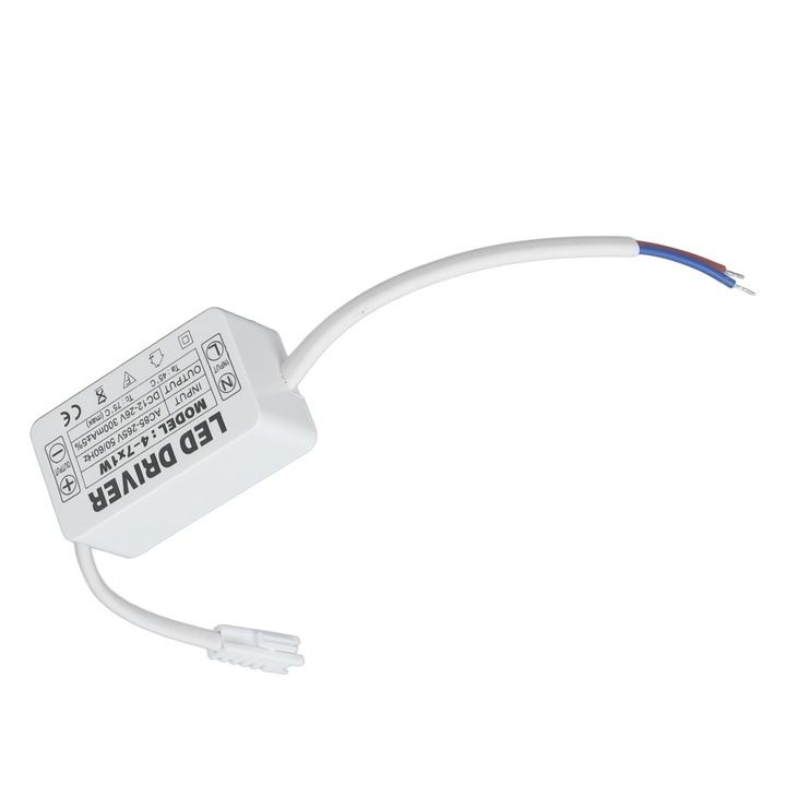 Transformator de alimentare cu 4-7 LED-uri de 1 W, curent constant, intrare 300 mA, iesire 85-265 V CA, transformator de alimentare 12-26 V CC