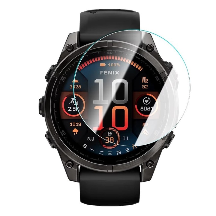 Biztonságos üveg kompatibilis a Garmin Fenix 8 51 mm-es, legjobb kiegészítőkkel