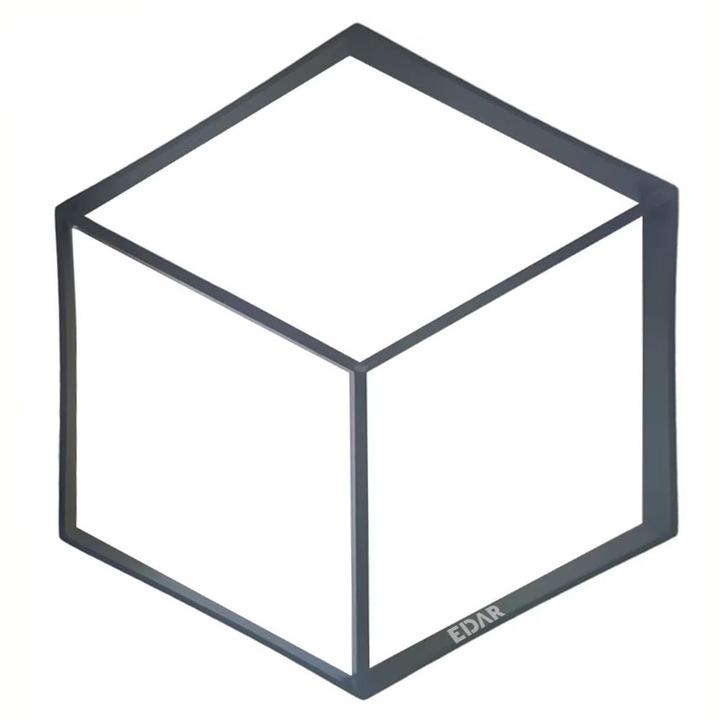 Matrita Pavaj din Beton Turnat EDAR, Tip Sablon, Model Cub In Relief, Efect Piatra Naturala Decorativa, Dimensiuni 39 x 4 x 44 cm, Model 11