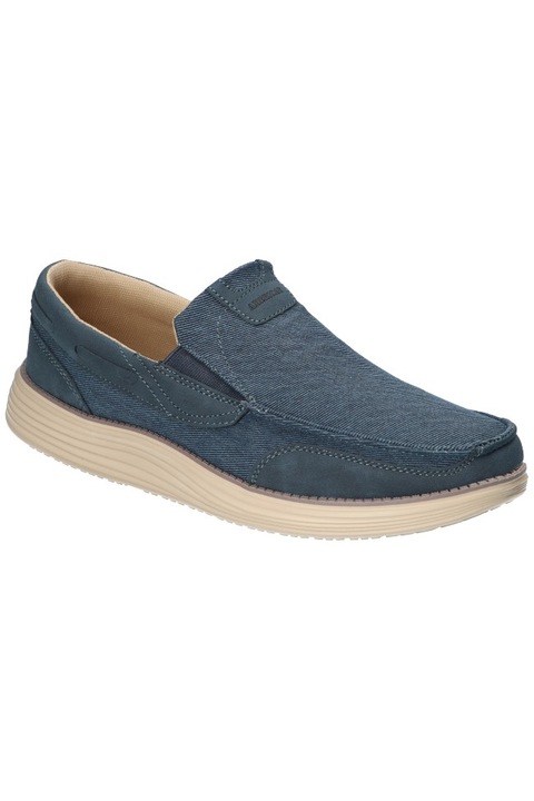 Tenisi Barbati, American Club, Le03, Brant din "Memory Foam" System, Sneakers, Slip-On, Bleumarin