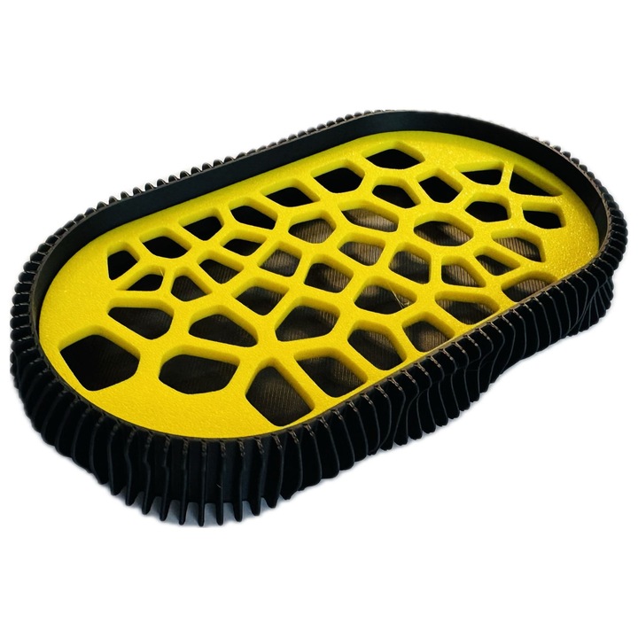 Savoniera 3D, model Wave, Negru/Galben