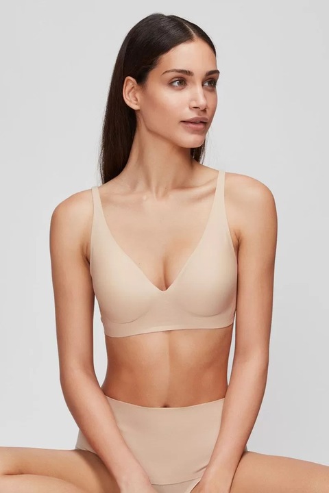 Sutien cu burete detasabil, fara cusaturi si fara arcuri, Gisela 1/0394, Piele