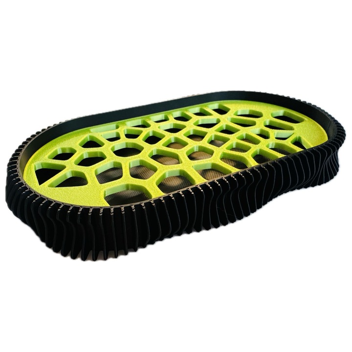 Savoniera 3D, model Wave, Negru/Lime