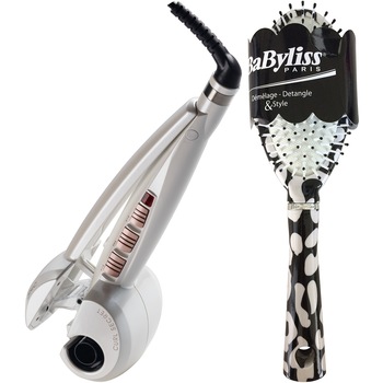 Ondulator BaByliss Curl Secret C1201E + perie 775471, 230°, Functie ionica, 2 trepte de temperatura, Reversibil, Argintiu Ondulator BaByliss Curl Secret C1201E + perie 775471, 230°, Functie ionica, 2 trepte de temperatura, Reversibil, Argintiu