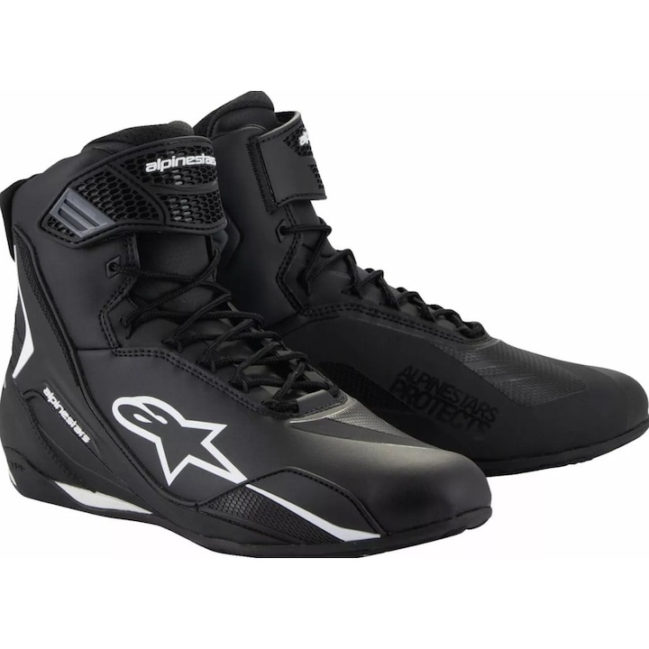 Cizme moto ALPINESTARS FASTER-4 BLK/WHT, 42.5
