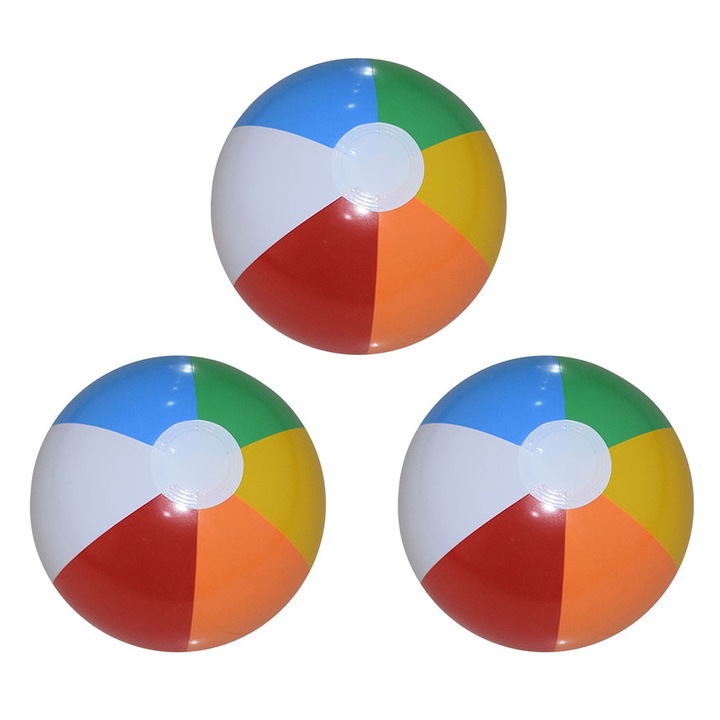 Strandlabdák Felfújható strandlabda ömlesztve, szivárványszínű - gyermek medence játékok, strandjátékok, nyári játékok, nyári születésnapi zsúr kedvencek
