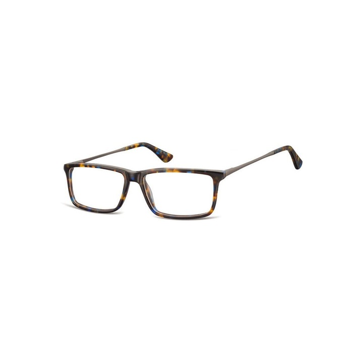 Ochelari unisex Sunoptic, acetat panterka, lentile transparente, 13.2x3.8cm