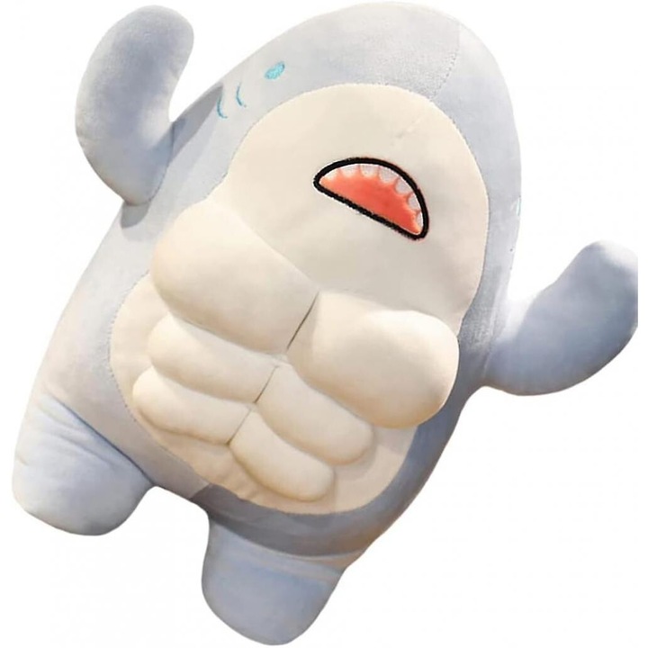 Jucarie de plus, rechin 3D, design dragut, dimensiuni 45x30x12cm