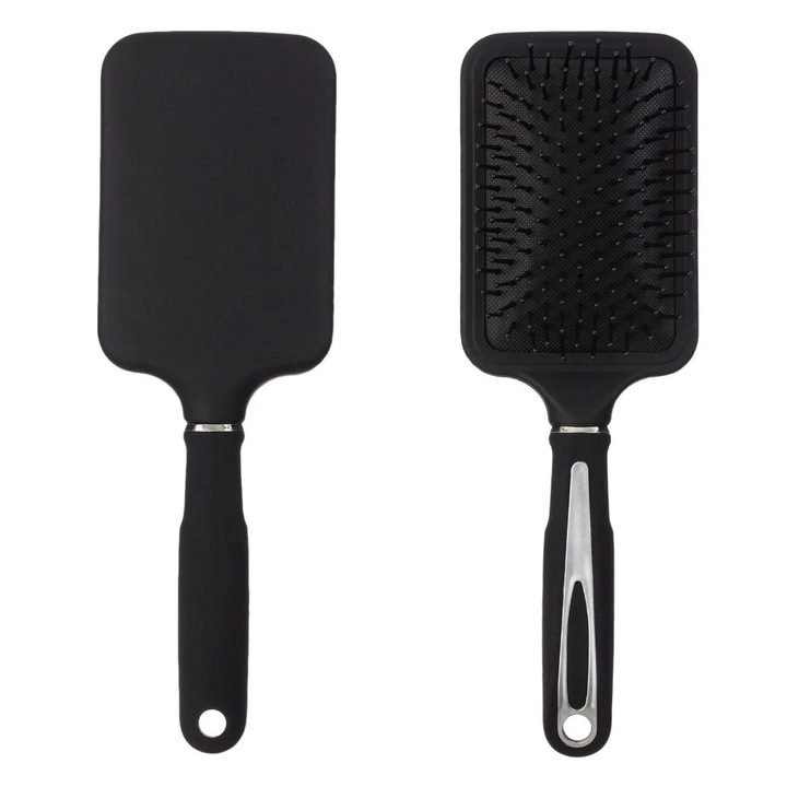 Perie Par Plata Patrata din Plastic Negru