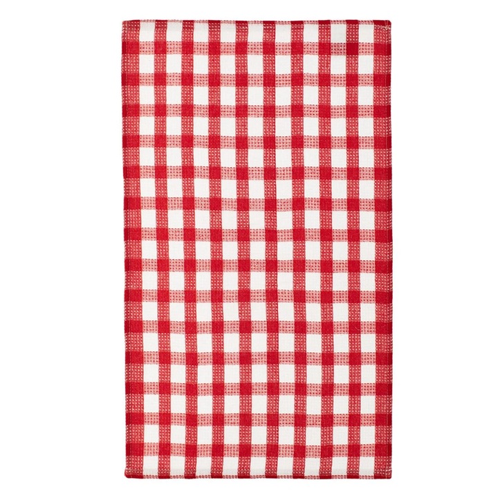Памучна кухненска кърпа Red Waffle 60x35см