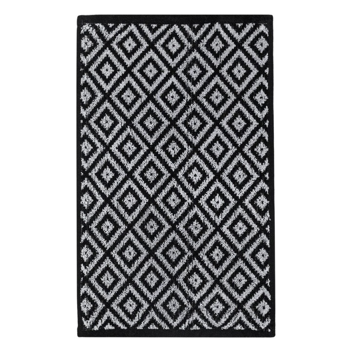 Кухненска кърпа с черен дизайн, 60 x 35 см