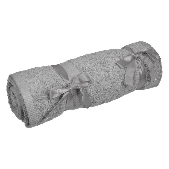 Премиум памучна кърпа сива 90x50см