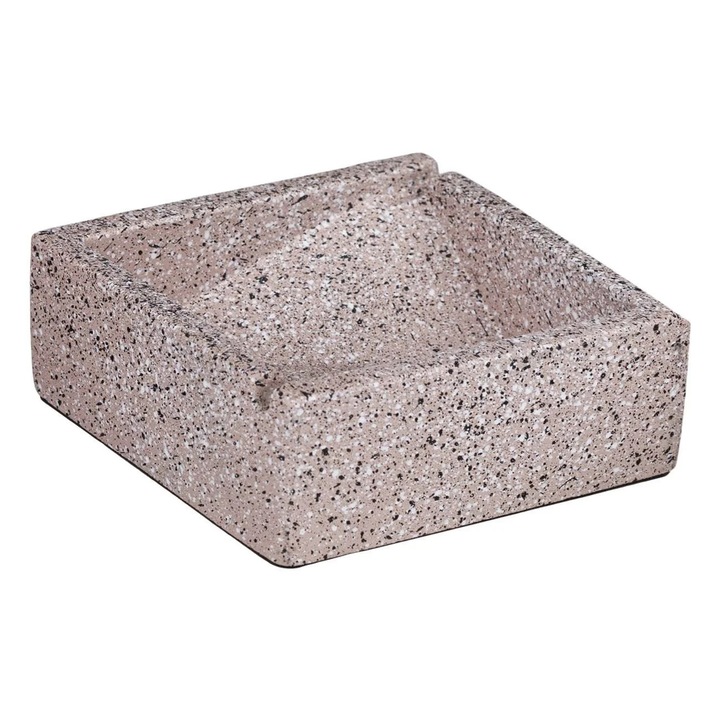 Квадратен керамичен пепелник Гранит Сив 11.5x11.5x4см