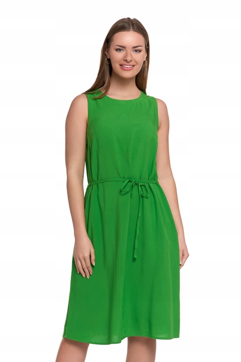 Дамска рокля Moraj, лятна, връзва се на талията, джобове, вискоза