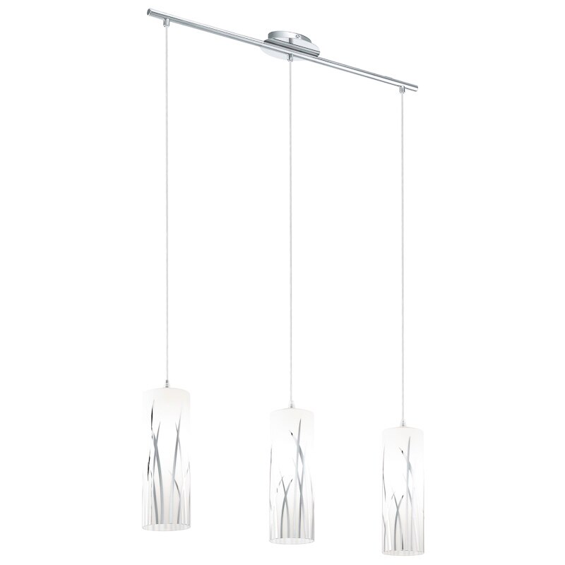 Pendul EGLO RIVATO 92741, E27 3x60W, sticla decor crom