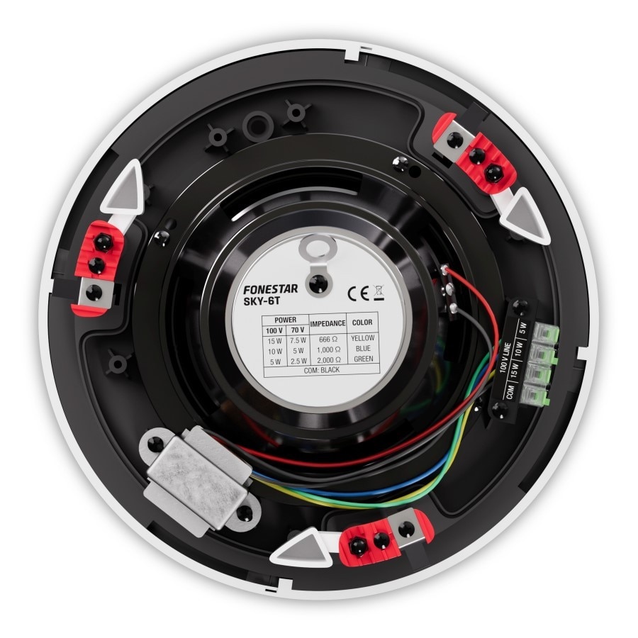 Boxa rotunda incorporabila, Fonestar, 6", alb, 15W RMS, IP-44