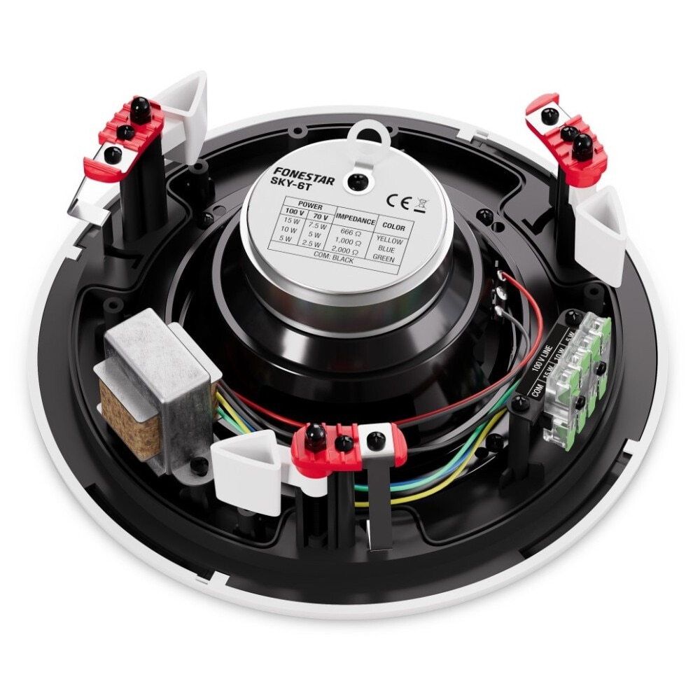 Boxa rotunda incorporabila, Fonestar, 6", alb, 15W RMS, IP-44