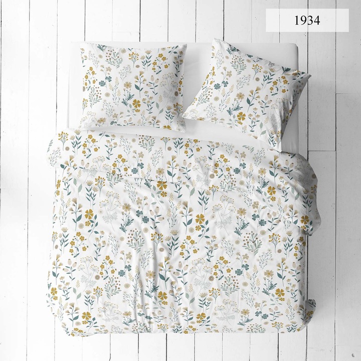 Set lenjerie de pat, 140x200cm + 1x 70x80cm, 100% bumbac, roz coral, cu fermoar