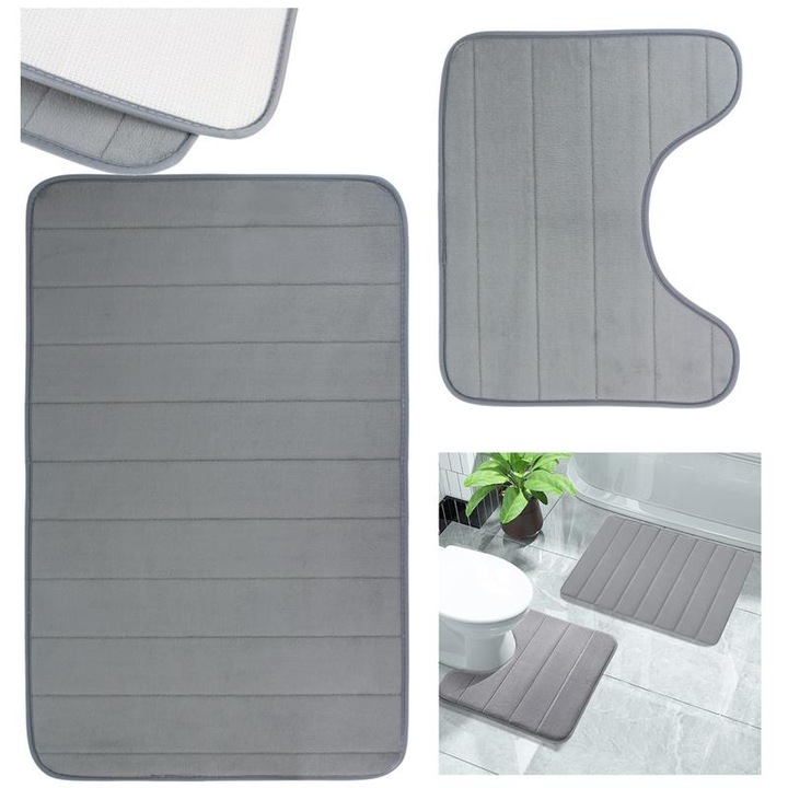 Set 2 Covoare de baie Covoare anti-alunecare