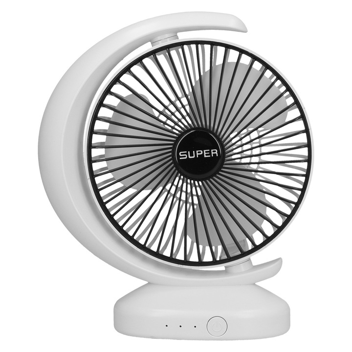 Ventilator portabil cu alimentare USB, functionare silentioasa, ajustare flexibila, dimensiuni compacte