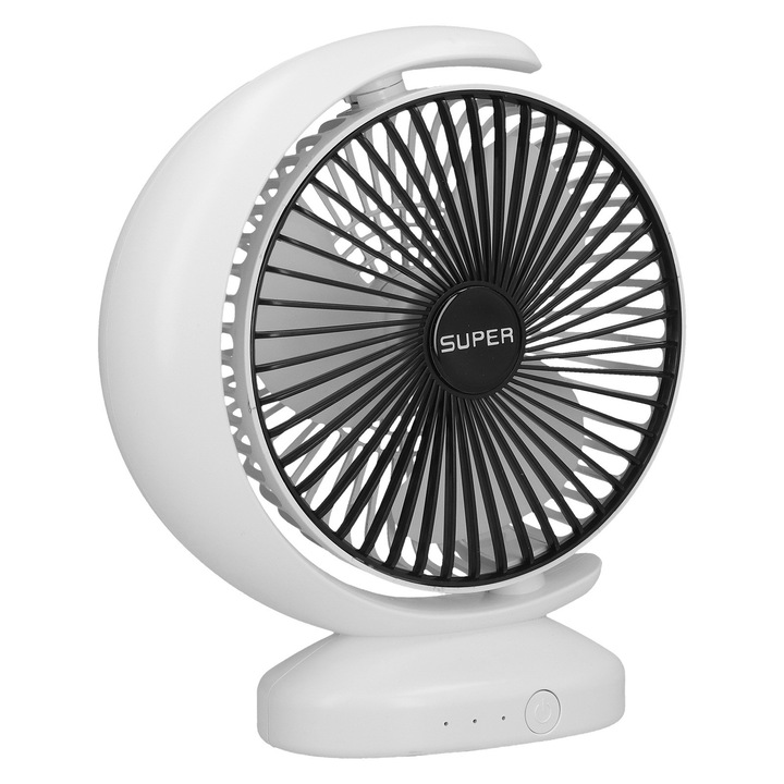Ventilator portabil cu alimentare USB, functionare silentioasa, ajustare flexibila, dimensiuni compacte