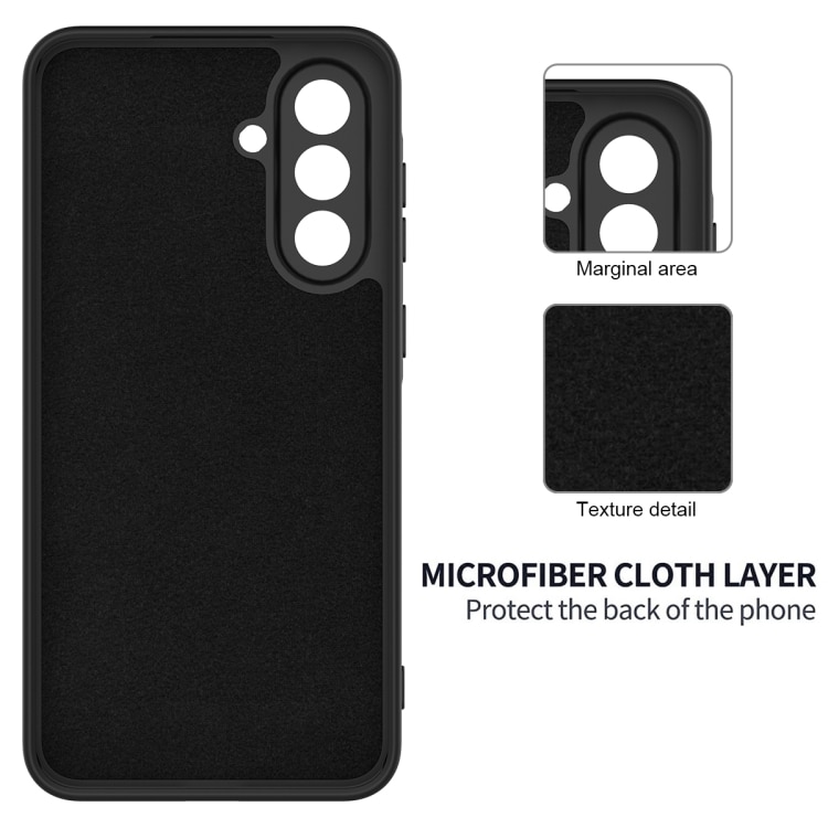 Husa pentru Samsung Galaxy A56, Silicon Premium Catifelat, Protectie Camere, Microfibra In Interior, Negru