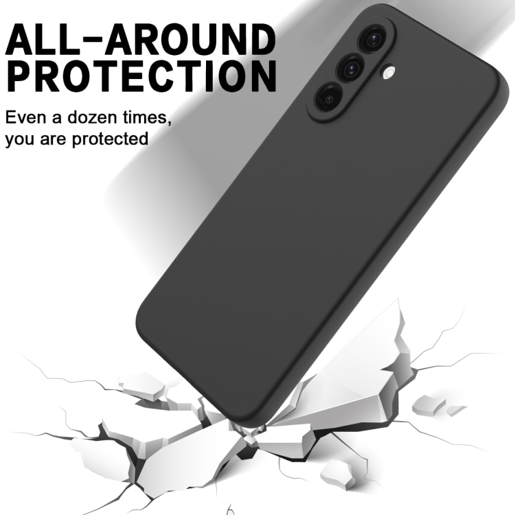 Husa pentru Samsung Galaxy A56, Silicon Premium Catifelat, Protectie Camere, Microfibra In Interior, Negru