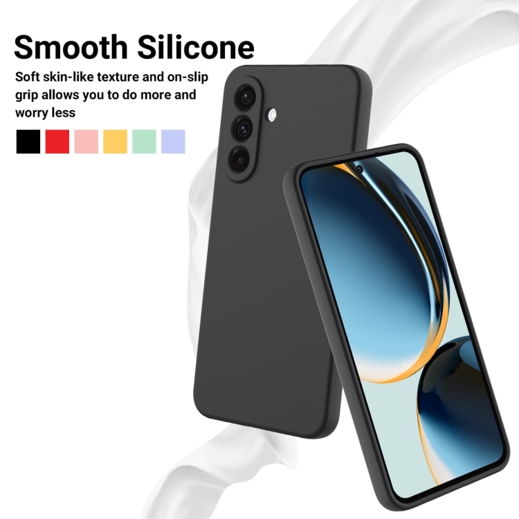 Husa pentru Samsung Galaxy A56, Silicon Premium Catifelat, Protectie Camere, Microfibra In Interior, Negru