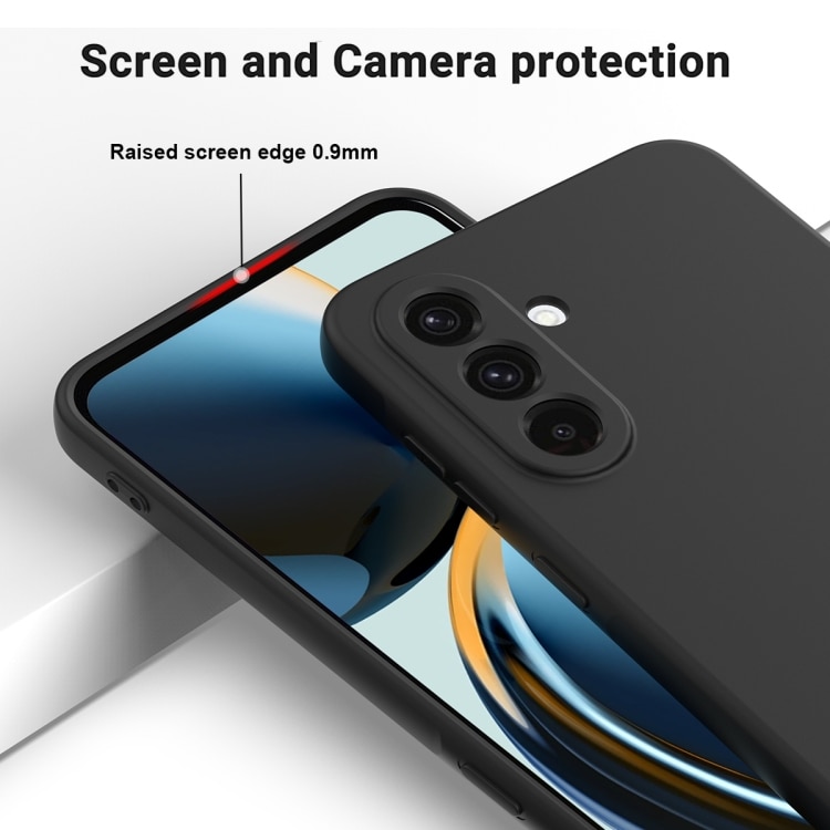Husa pentru Samsung Galaxy A56, Silicon Premium Catifelat, Protectie Camere, Microfibra In Interior, Negru