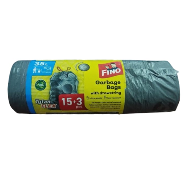 Saci menajeri Fino Tytan Flex, cu snur, 35, 15+3 buc