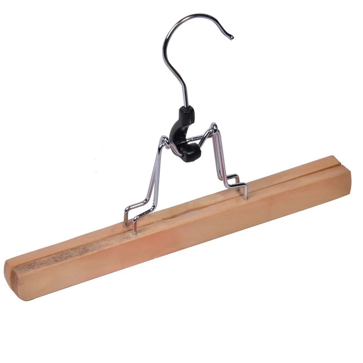 Дървена закачалка за панталон 25см