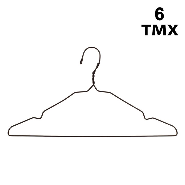 Черни метални закачалки 40см - 6 бр.