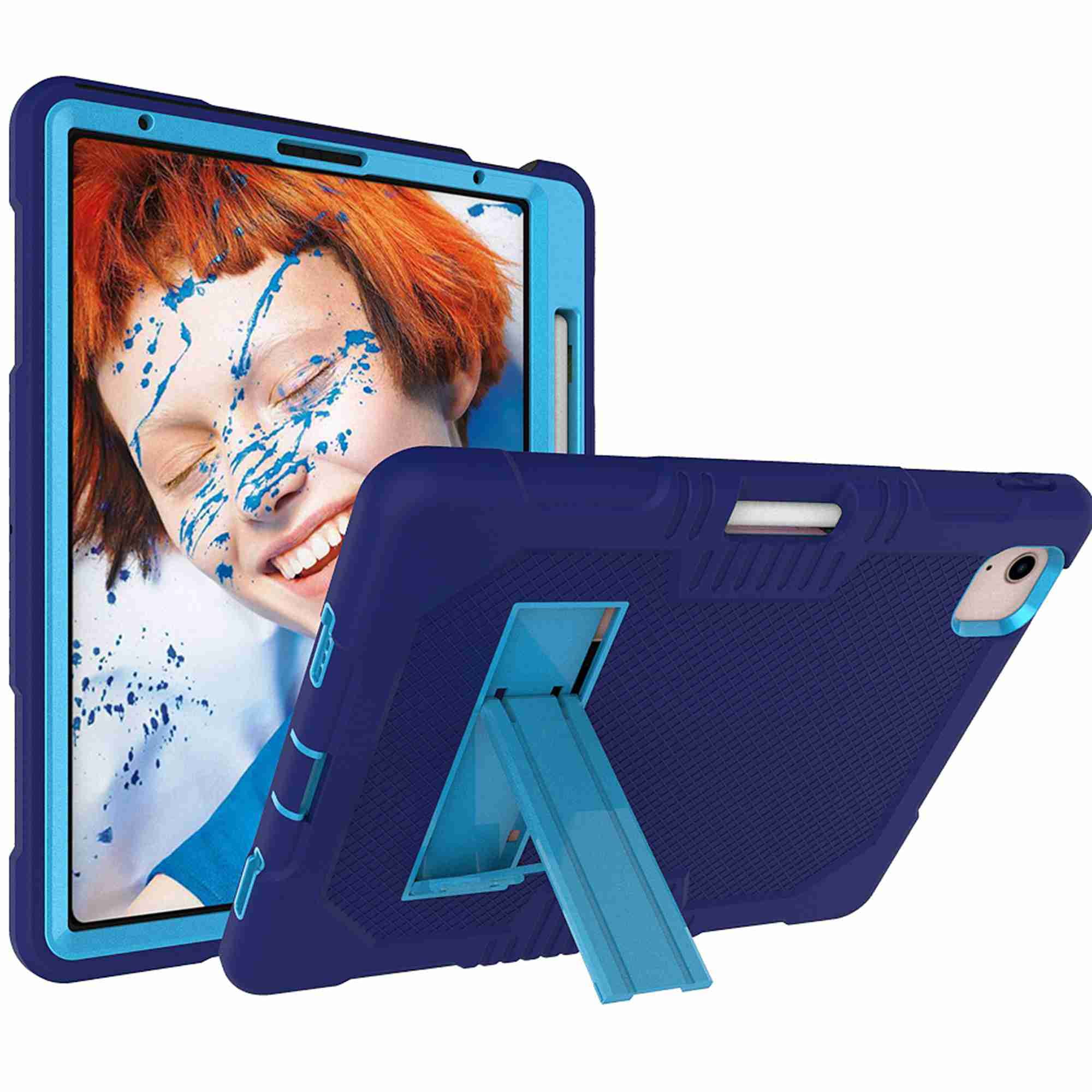 Etui pentru iPad Pro 12.9" set, cu suport, loc pentru rysik, albastru